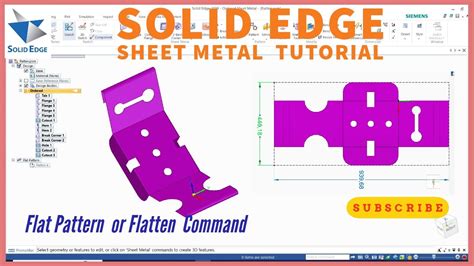 solid edge sheet metal patterns